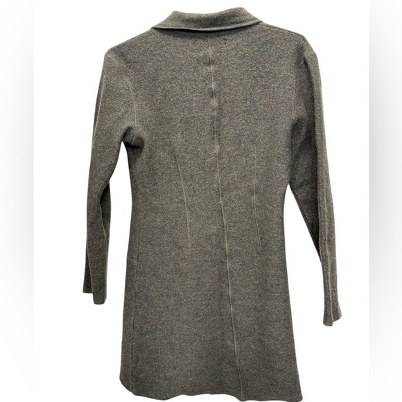 🌟 Herman Geist 100% Wool 
Sweater Cardigan Gray Sz M cottage top jacket - Picture 7 of 8